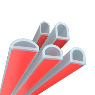 耐高温D型密封条门窗防撞减震隔音硅胶自粘空心半圆橡胶条挡水条