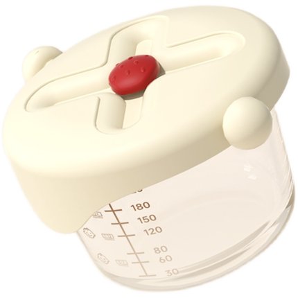 如山宝宝辅食盒玻璃可蒸煮蛋羹碗保鲜储存工具杯模婴儿专用辅食碗