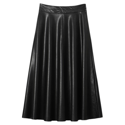 【年末清仓】【不退不换】大洪洪干练女神冬款中长款皮裙女半身裙