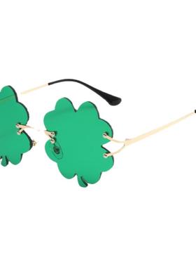 英式小清新三叶草眼镜