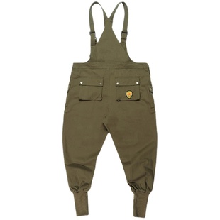 LNBR熊電秋新品休闲复古工装背带裤男女日系BF风休闲裤ins大码