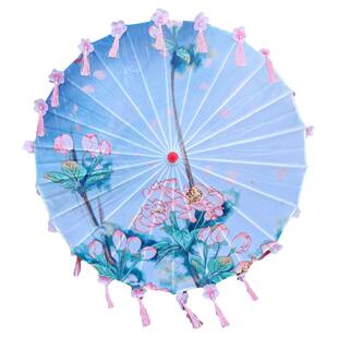 古风手工油纸伞流苏花瓣伞装饰工艺伞汉服舞蹈伞灯光表演走秀拍照