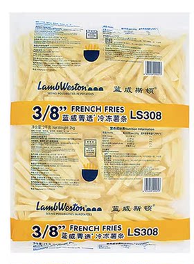 蓝威斯顿薯条冷冻半成品裹粉薯麦肯粗薯辛普劳雪川薯条商用批发