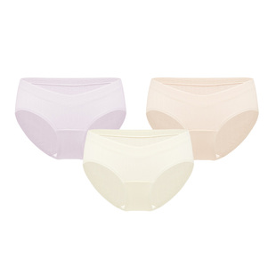 【新品】全棉时代孕妇纱布内裤纯棉抗菌低腰全孕期专用托腹大码女
