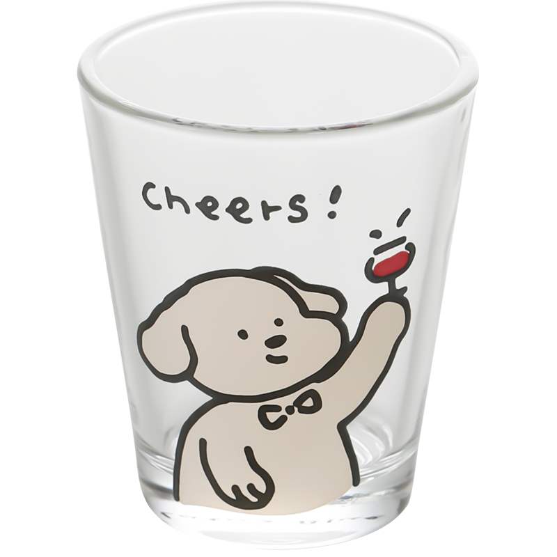 藍蓮花燒酒杯白酒杯一口杯清酒可愛小酒杯玻璃杯子稀奇迷你shot杯
