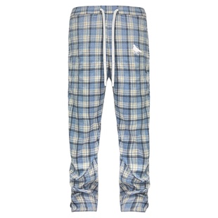 YUANQ北卡蓝直筒微喇叭拉链长裤美式原创宽松休闲cleanfit阔腿裤