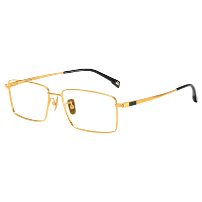 商务方框纯钛近视眼镜男款