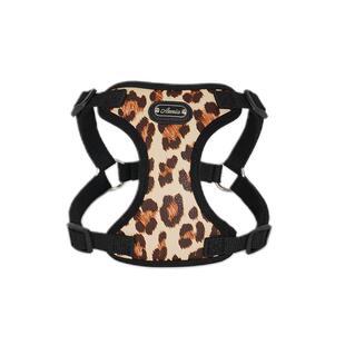 AZERIA宠物狗狗猫丛林豹纹印花背心防滑舒适衬里可调节猫狗胸背带