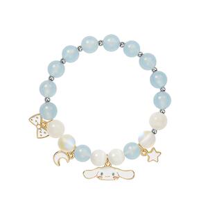 三丽鸥联名玉桂狗水晶手串儿童手链闺蜜大耳狗实用生日礼物送女生