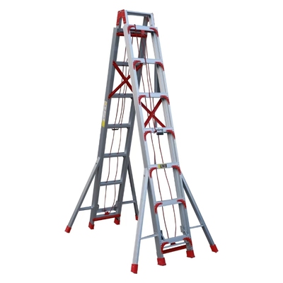 铝合金伸缩升降工程人字梯4-12米