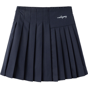 巴拉巴拉女童半身裙中大童宝宝短裙春秋季新款童装儿童百褶裙子孩