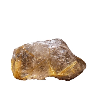 水晶钛晶原石天然金发丝水晶金红石原料原石地质科普教学标本猫矿
