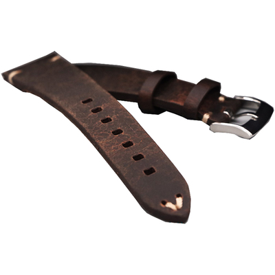 头层牛皮户外疯马皮皮表带