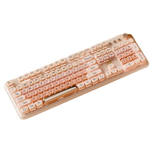 前行者M104粉底液无线键盘鼠标套装蓝牙三模高颜值女生办公麻将音