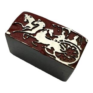 书法闲章黄铜印章引首押脚金石篆刻大文房四宝砚台初学车马图铜印