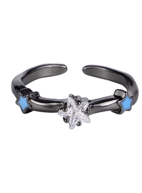 鱼头星星时尚小众女生百搭礼物官方正品食指戒开口五芒星戒指饰品