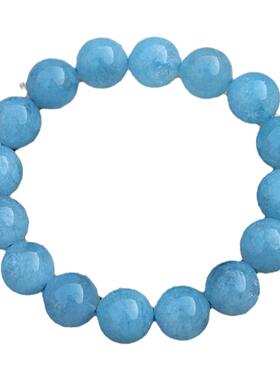 水晶天然冰种招财手串海蓝宝