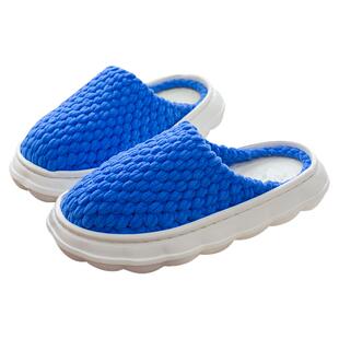 雅馨绣坊手工diy钩织拖加厚底冰条线柔软云朵鞋底纯色拖鞋材料包