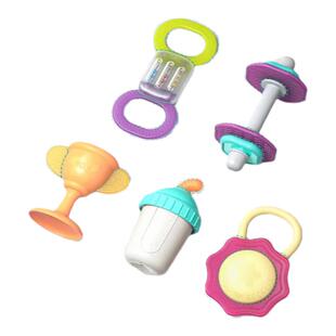汇乐手摇铃新生儿牙胶抓握训练婴儿玩具宝宝早教0一1岁送礼大礼盒
