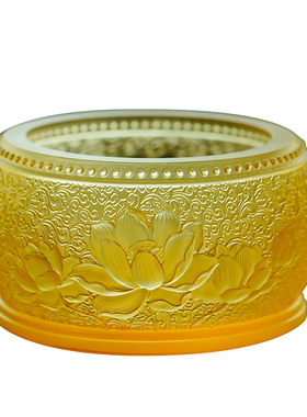 琉璃莲花供奉套装桌面摆件