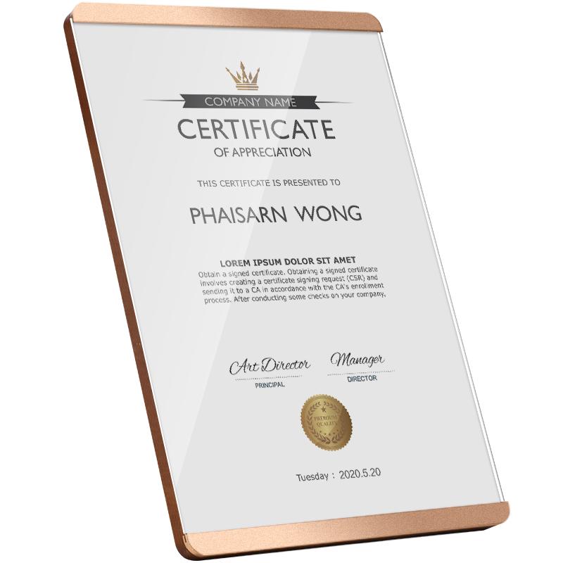 速销宝 专利证书框装裱实木荣誉奖状展示框亚克力奖牌授权书裱框架a4相框摆台定制经销商加盟代理颁奖牌匾