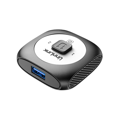 优联 USB3.0共享切换器二进一出两台电脑主机显示器共用键盘鼠标2口打印机共享器分线器一拖二一进二出转换器