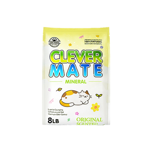 clevermate 柠檬清香天然钠基矿砂无尘除臭矿石猫砂7.2kg大袋装