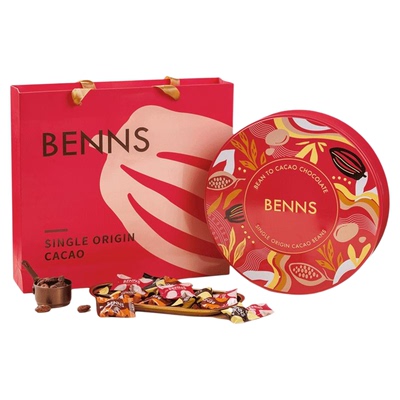 【新年礼盒】benns贝纳丝纯可可脂果仁巧克力礼物送礼走亲戚团购