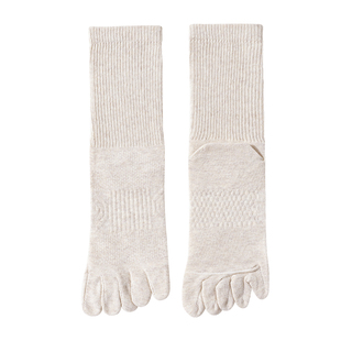 袜子男款纯棉五指袜秋冬季中筒袜吸汗防臭男袜运动防滑分趾长筒袜