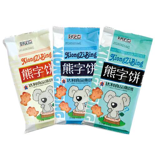 达利园好吃点小熊字饼干手指卡通饼干散装包装休闲食品经典童年