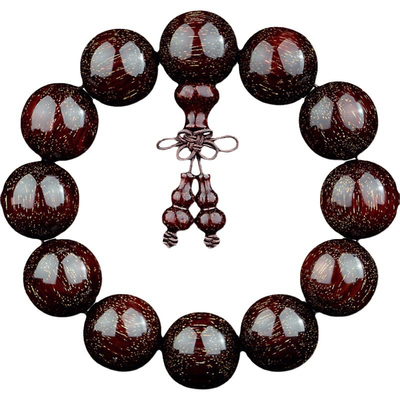 印度小叶紫檀手串男文玩满金星天然木质108颗手链女盘玩念珠送礼