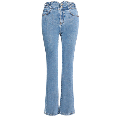 高腰牛仔2024秋季新款高弹SP-68