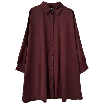 高级感显瘦300斤百搭蝙蝠袖衬衫