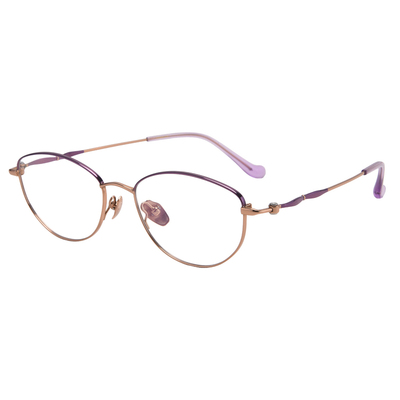 康视顿新品显白气质猫眼近视眼镜框 超轻7.3克女款钛材镜架28036