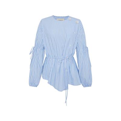 PORTSPURE条纹收腰通勤衬衫