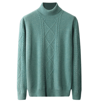 青少年羊绒衫男加厚羊毛衫高翻领