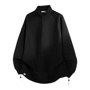 it izzue 美式重磅半拉链高领卫衣男士2026春秋潮牌休闲舒适上衣Y