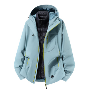 Wassup Wolf羽绒服三合一冲锋衣男女秋冬2025新款外套加厚滑雪服