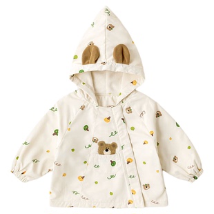 嘟嘟家宝宝外套男童春季女童早春加绒外衣儿童洋气上衣卡通春装潮