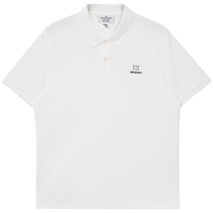 巴斯奎特联名 杰克琼斯男装秋季新款通勤翻海鸥领Polo衫短袖体T恤