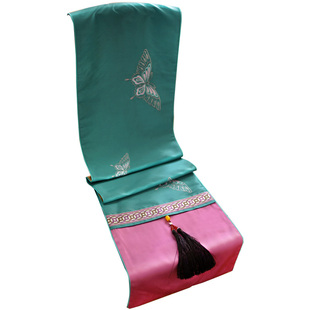 桌旗中式茶桌巾棉麻中国风禅意桌布床旗茶艺民族风茶席古琴防尘罩