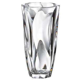 捷克进口BOHEMIA水晶玻璃花瓶现代插花北欧轻奢摆件透明客厅装饰