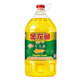 金龙鱼精炼一级非转基因大豆油5L大桶箱装食用油家用煎炸色拉油