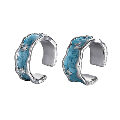 VOYAGE珐琅滴釉设计感开口戒指潮