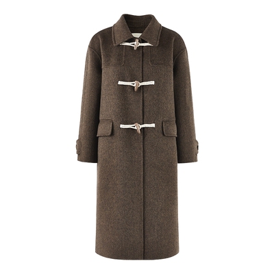 秋水伊人简约通勤毛呢外套