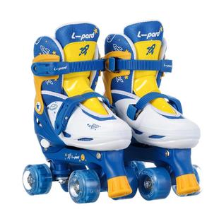 捷豹双排轮滑鞋儿童溜冰鞋男孩女童初学者单双排变装两用旱冰鞋