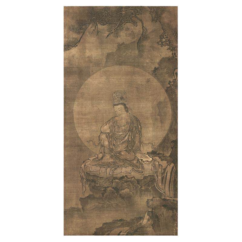 宋代佚名如意轮观音图仿古画佛像人物国画真迹微喷复制装饰画临摹