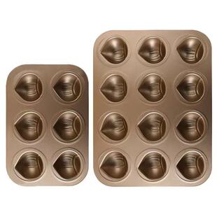 黄油年糕栗子烘焙模具12连烤贝壳磨具蛋糕玛德琳烤盘烤箱食品级