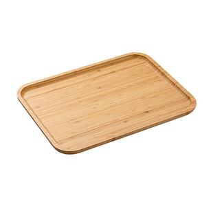 日式茶具竹木制茶盘托盘家用水杯盘长方形竹盘酒店餐厅托盘烧烤盘