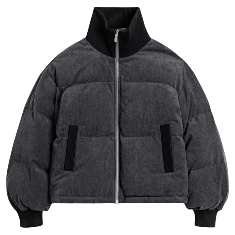高领防风高充绒量羽绒服马登女装